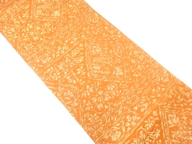 JAPANESE KIMONO / ANTIQUE FUKURO OBI / SILK / WOVEN FLORAL SARASA
